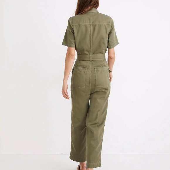 NWT Madewell Olive Toe-waist Utility Jumpsuit - Picture 2 of 7